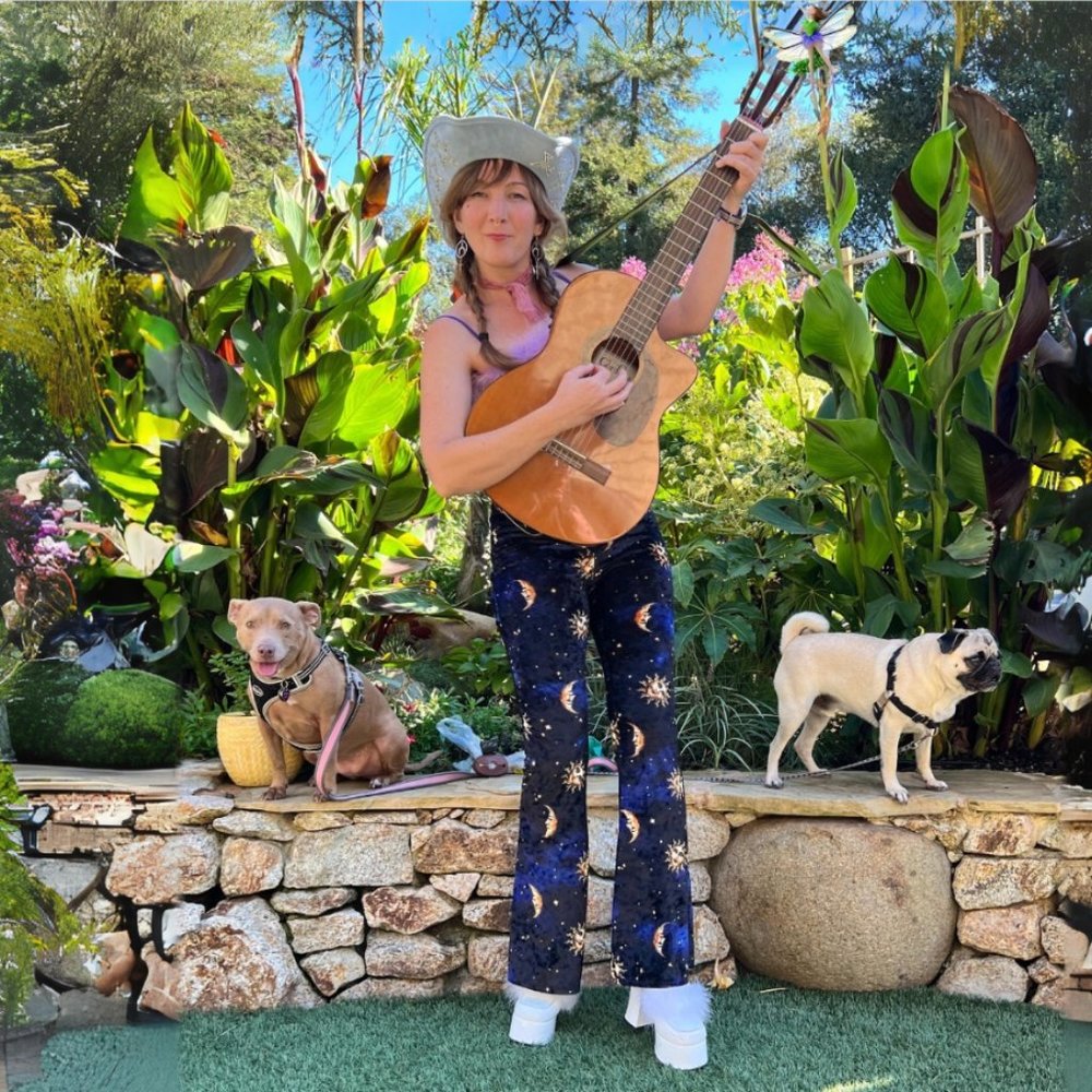 Adorable navy blue and gold crushed velvet flair pants and tie crop top